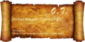 Ostermayer Tasziló névjegykártya